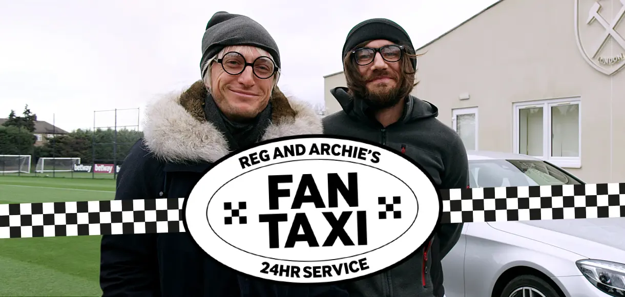 Noble and Snodgrass prank West Ham fans in taxi!