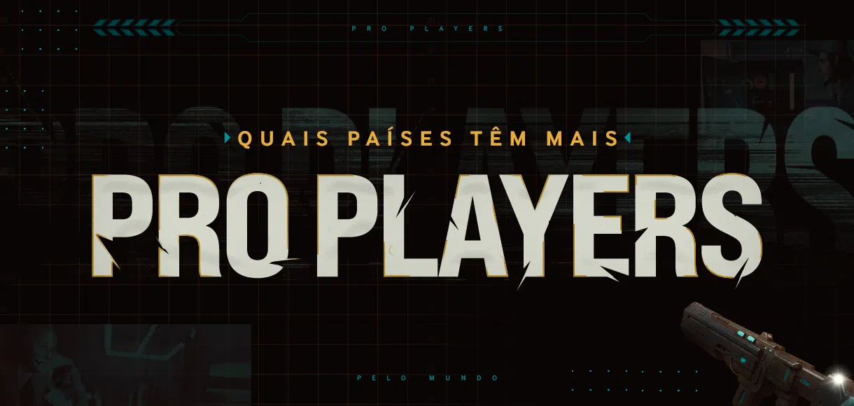 Quais países têm mais pro players?