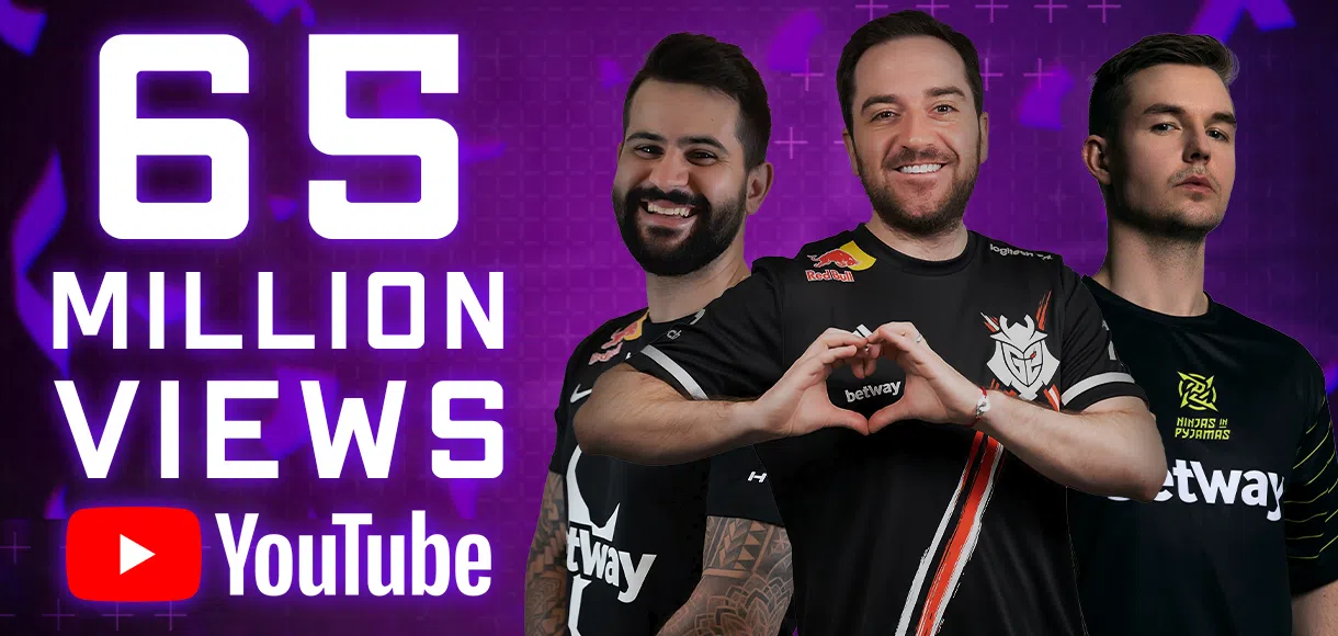 Betway Esports YouTube 65 Million Views