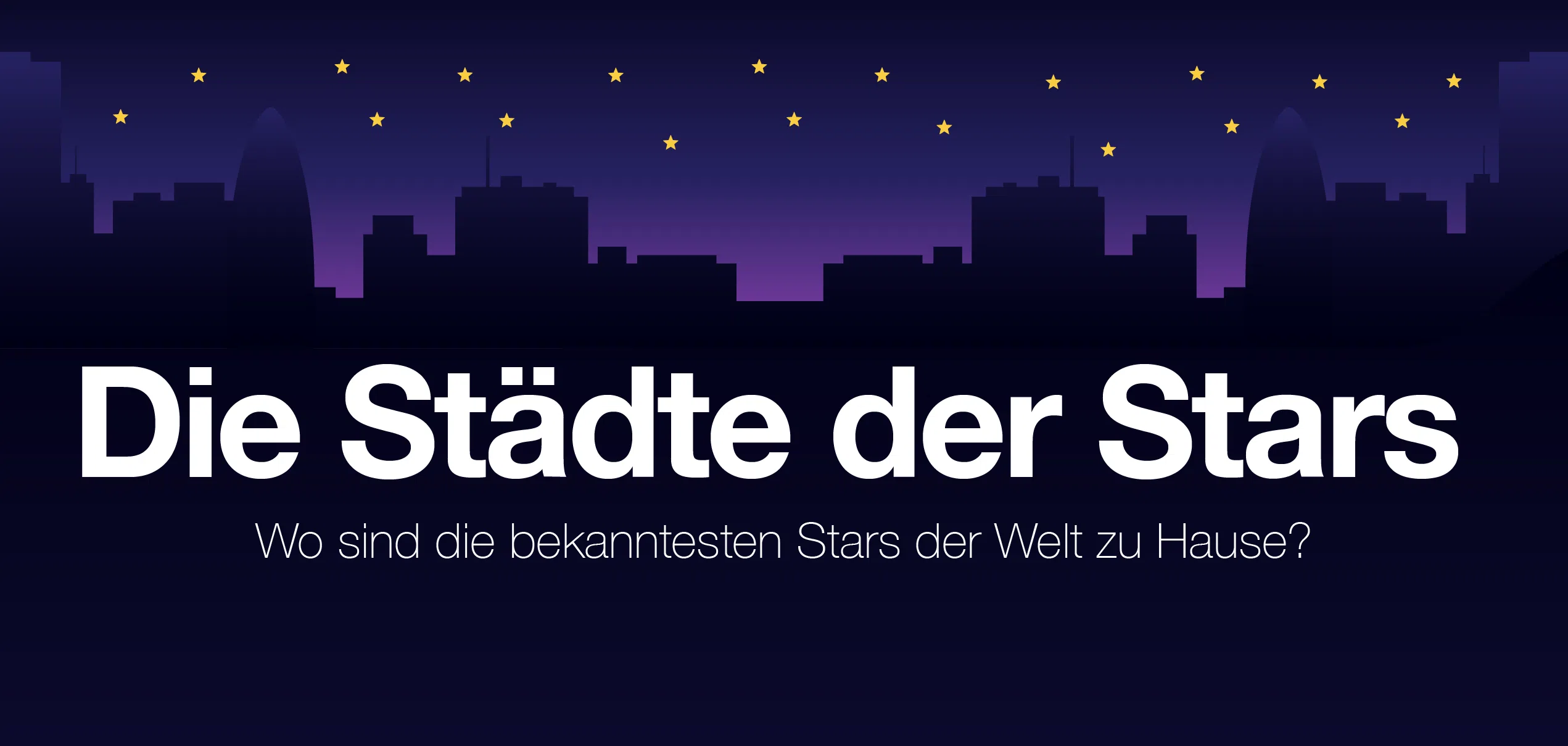 Star-Städte: aus welcher Stadt stammen die berühmtesten Stars?