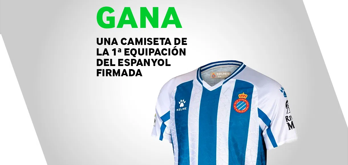 Consigue la camiseta del RCD Espanyol